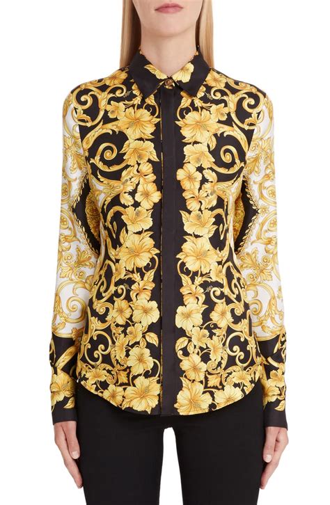 Versace Silk Blouse Tops for Women for sale 